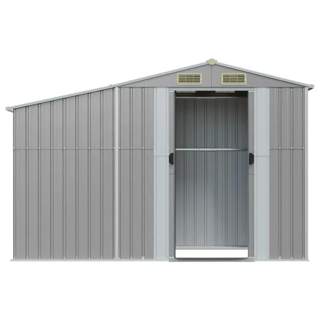 Garden Shed Grey 277x93x179 cm Galvanised Steel Price
