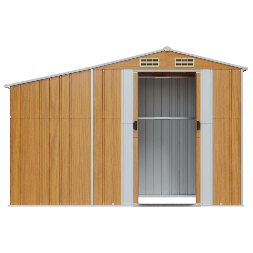 Garden Shed Brown 277x93x179 cm Galvanised Steel Price