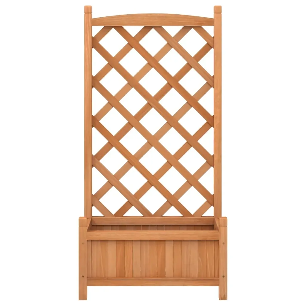 Planter with Trellis Brown Solid Wood Fir Price
