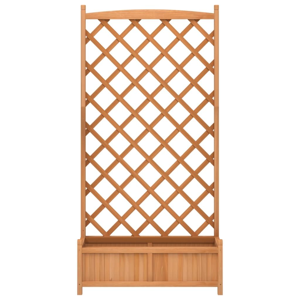 Planter with Trellis Brown Solid Wood Fir Price