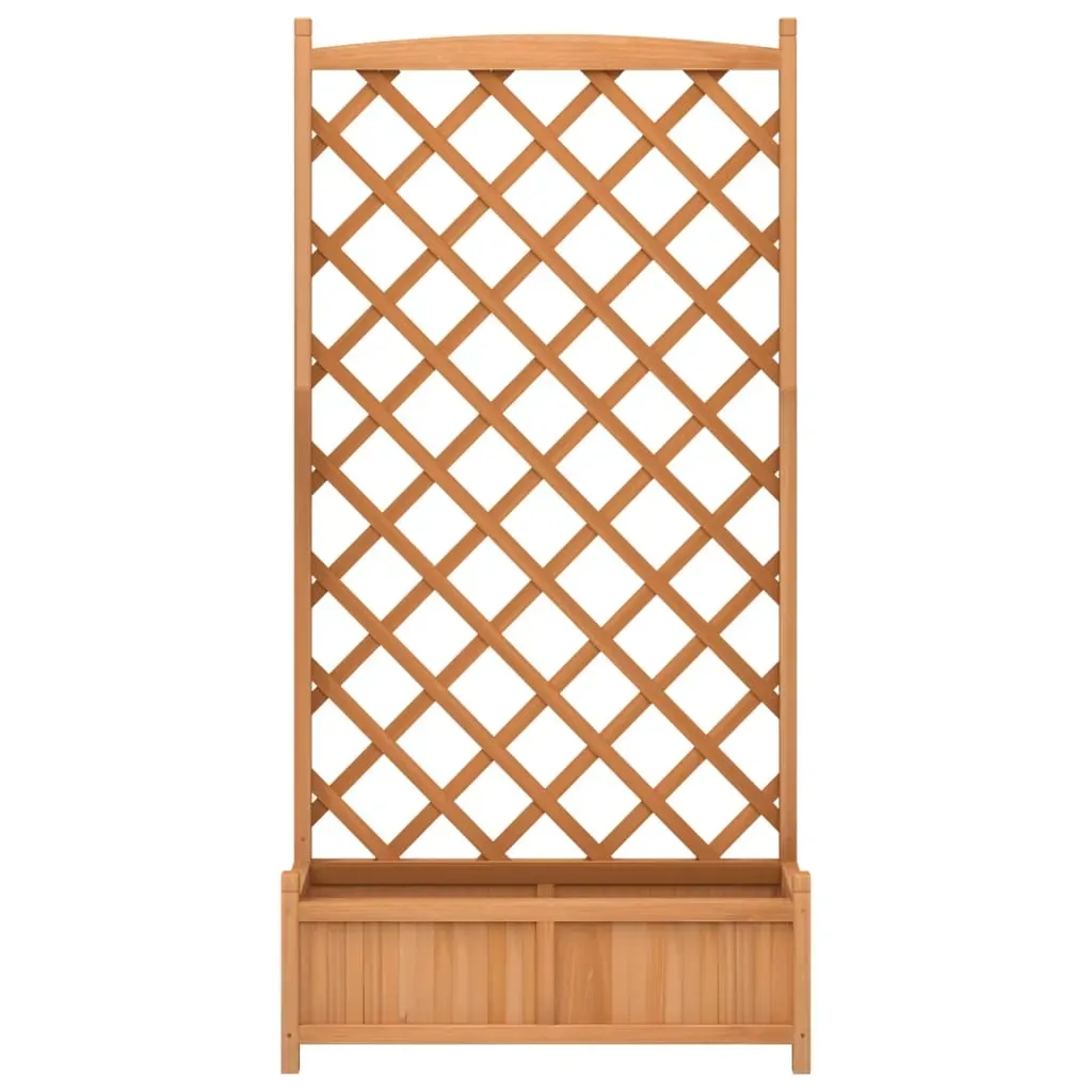 Planter with Trellis Brown Solid Wood Fir Price