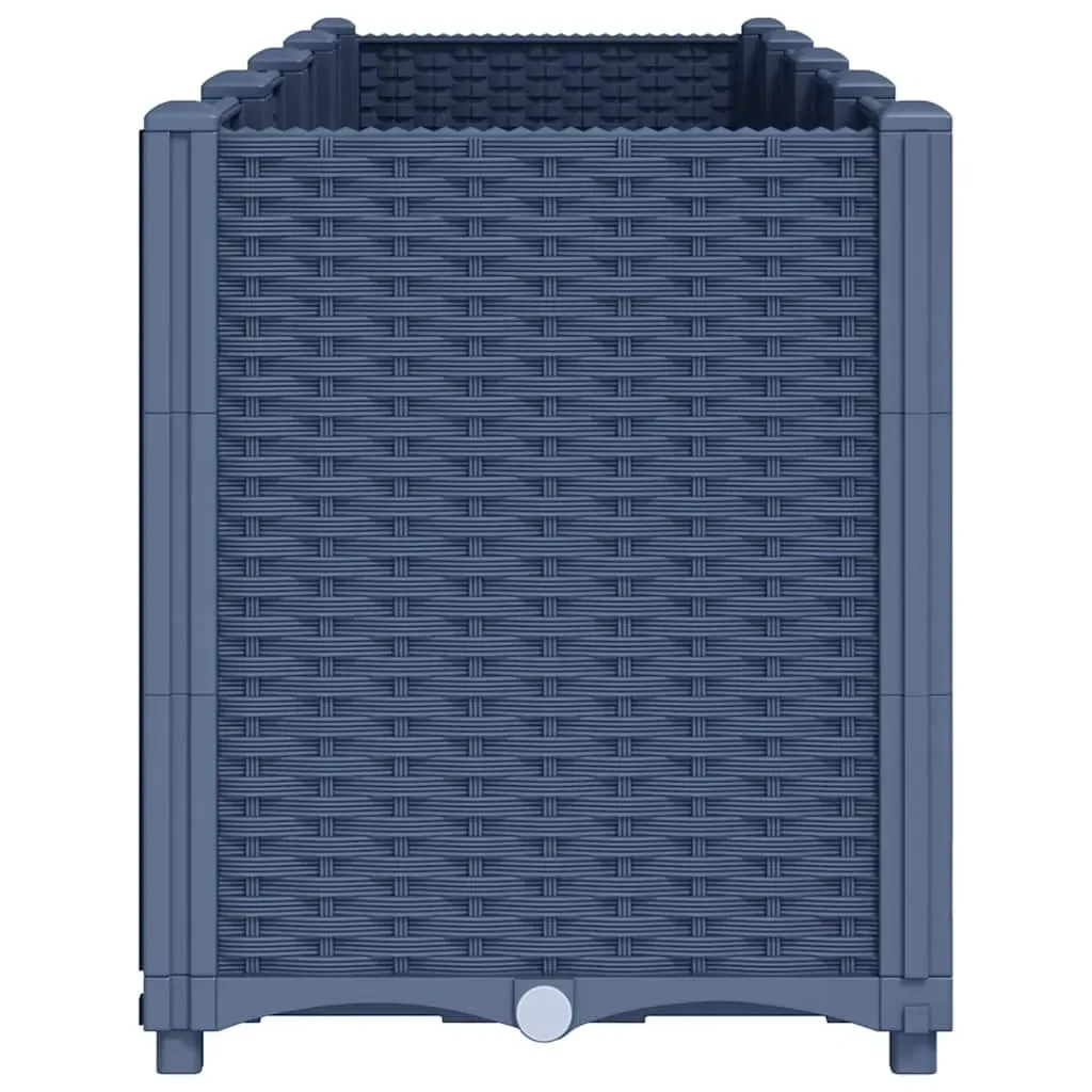 Garden Planter Blue Grey 160x40x53 cm PP Price