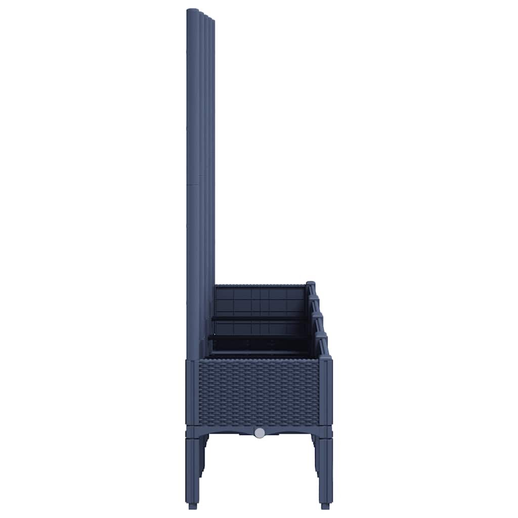 Garden Planter with Trellis Blue Grey 160x40x142 cm PP Price