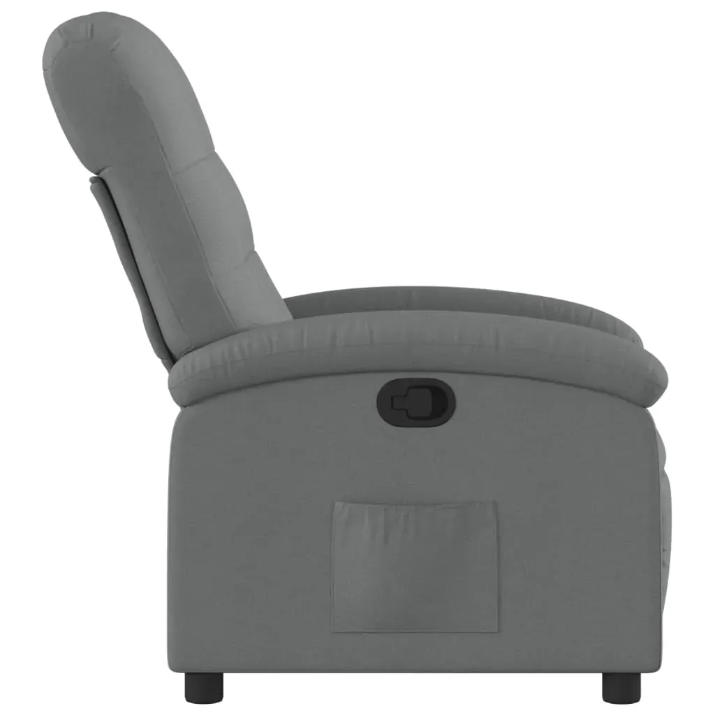 Recliner Chair Dark Grey Fabric Price