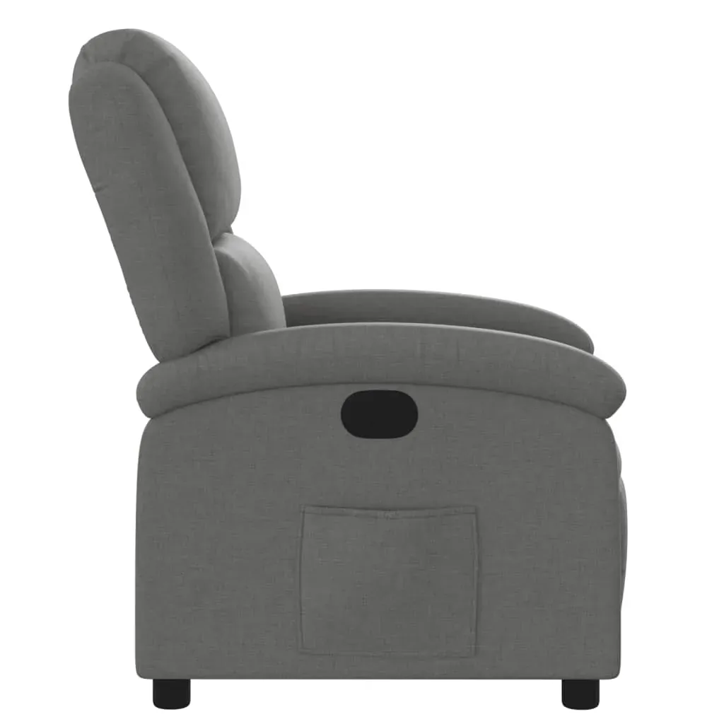 Recliner Chair Dark Grey Fabric Price