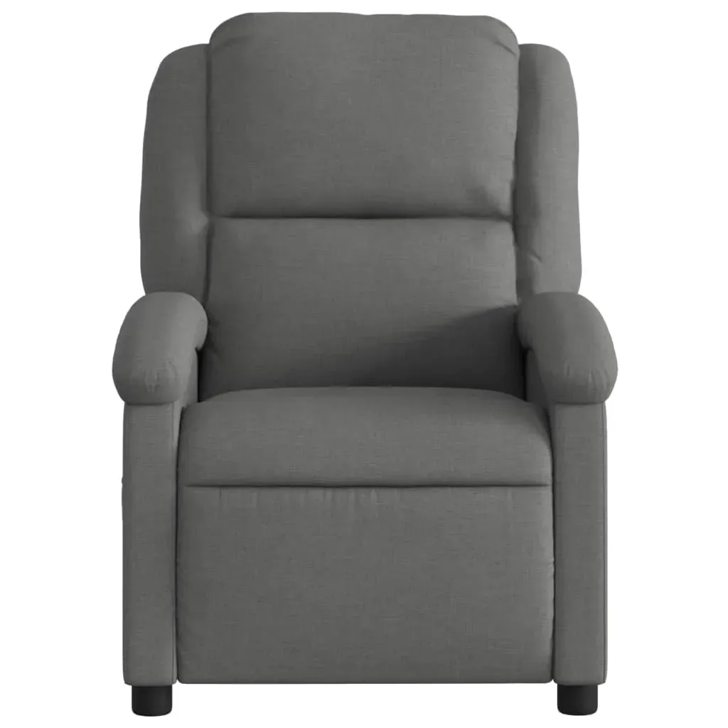 Massage Recliner Chair Dark Grey Fabric Price