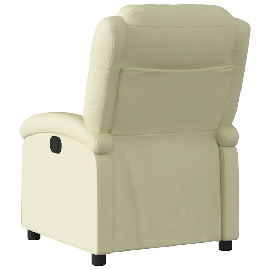 Recliner Chair Cream Real Leather Price