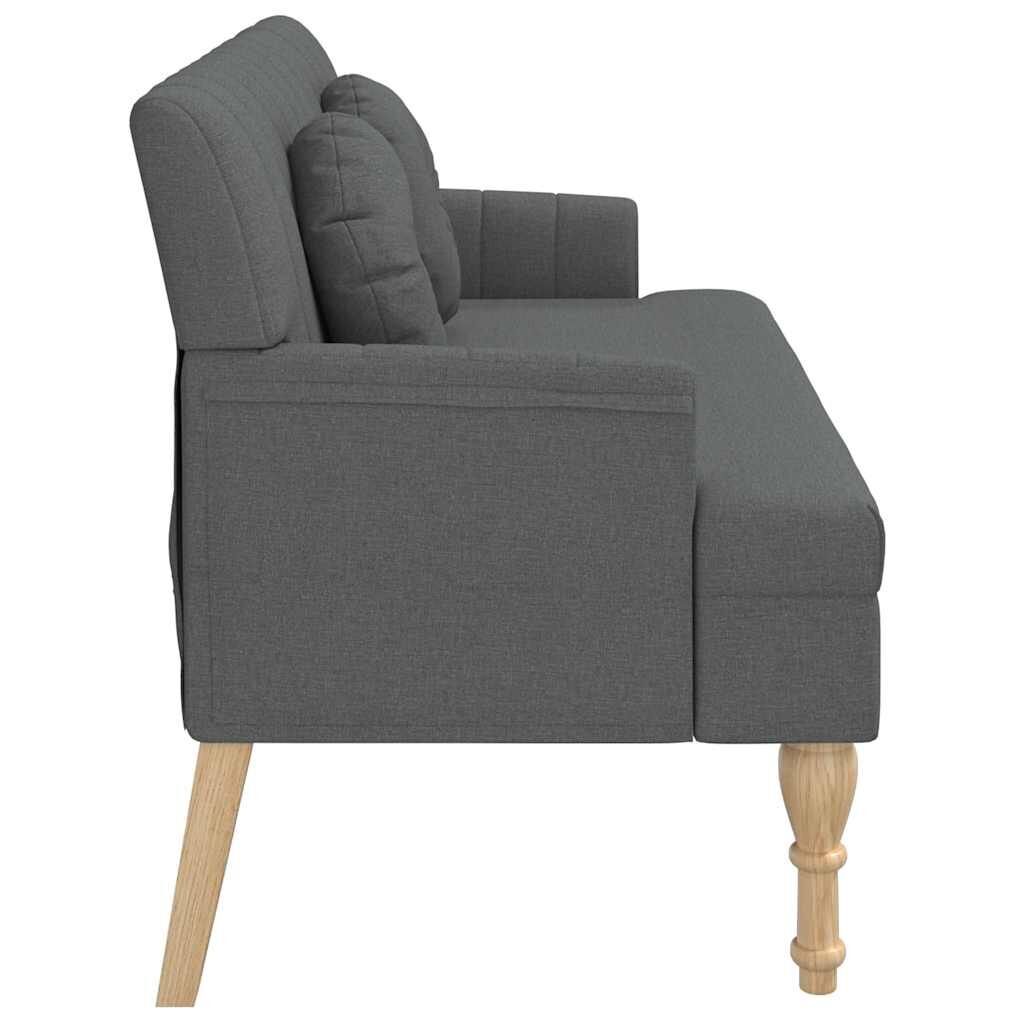 Bench with Cushions Dark Grey 113x64.5x75.5 cm Fabric Price