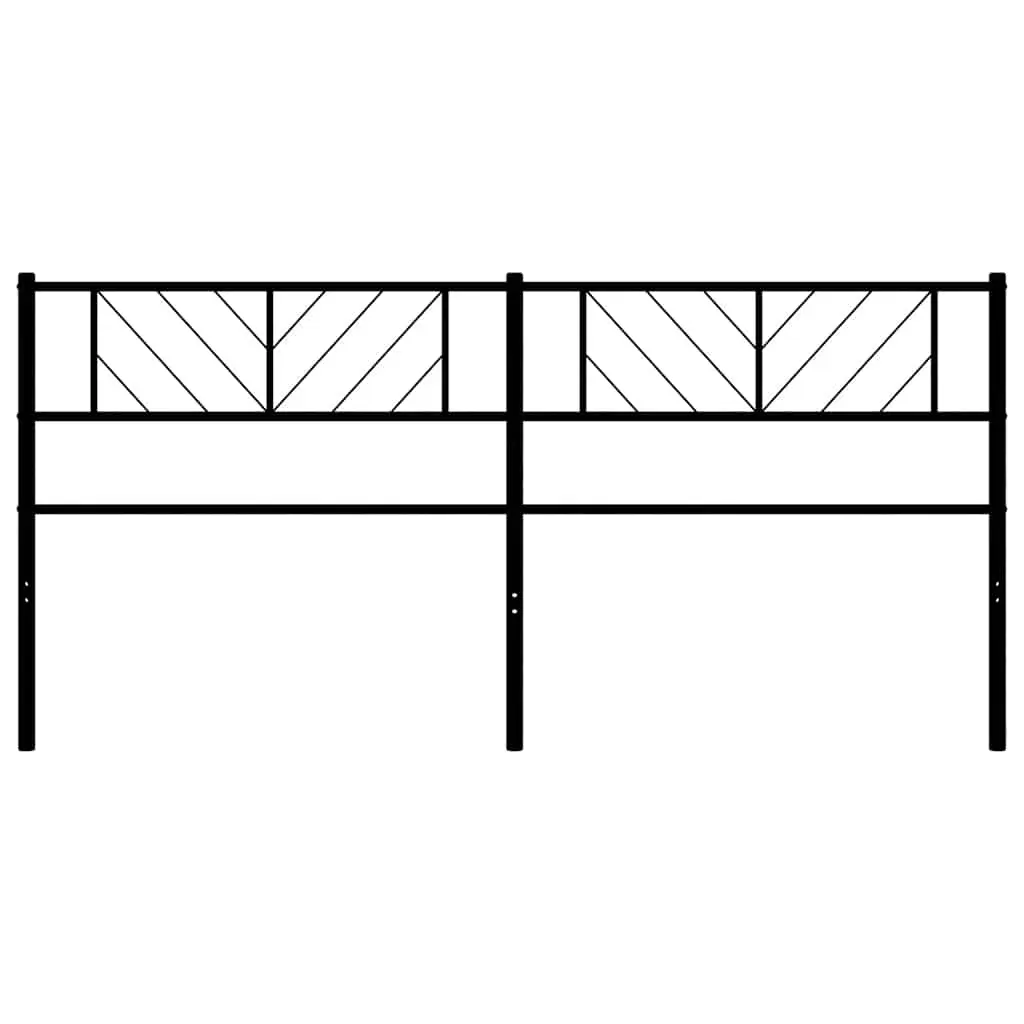 Metal Headboard Black 183 cm King Price