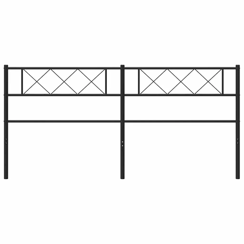 Metal Headboard Black 183 cm King Price