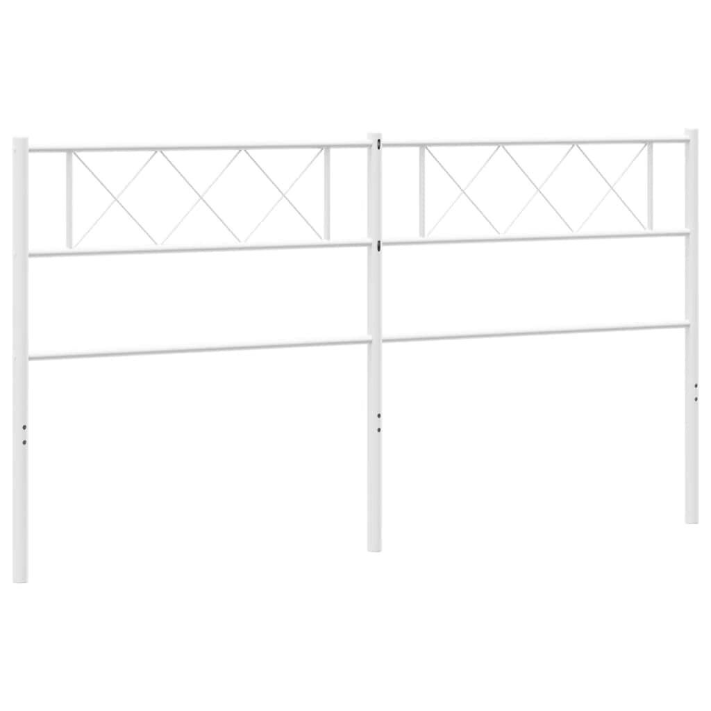 Metal Headboard White 183 cm King Price