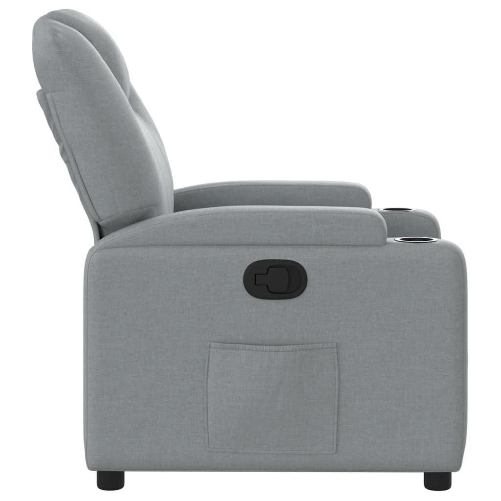 Recliner Chair Light Grey Fabric Price