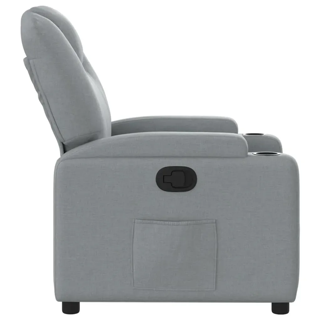 Recliner Chair Light Grey Fabric Price