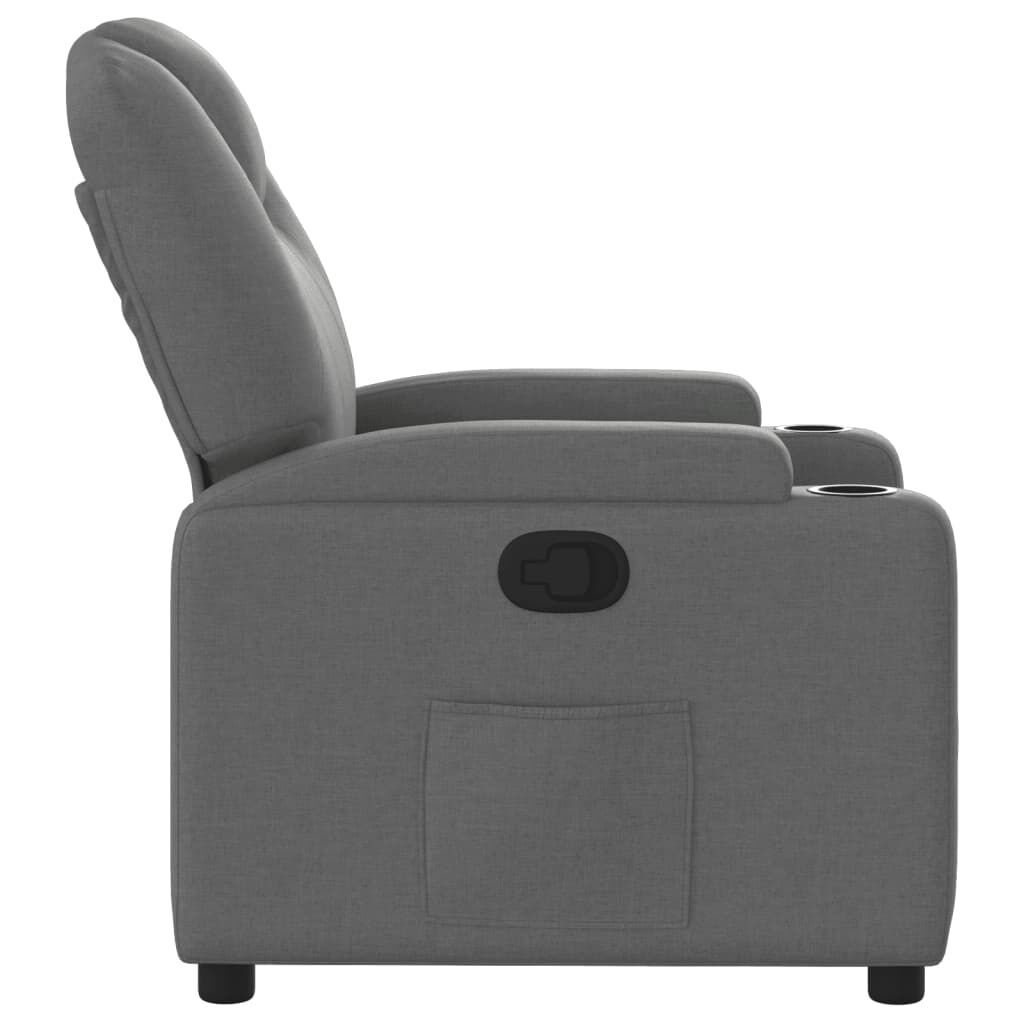 Recliner Chair Dark Grey Fabric Price