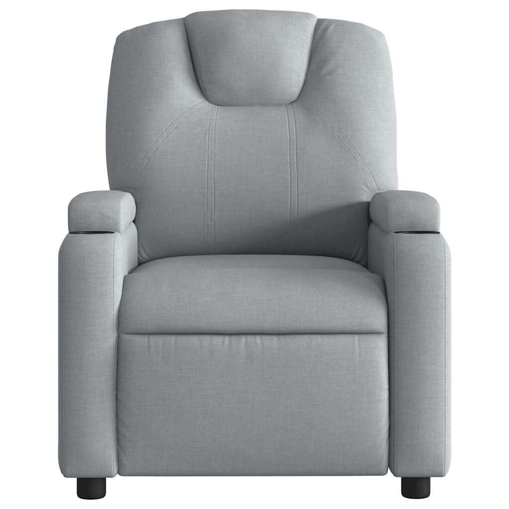 Massage Recliner Chair Light Grey Fabric Price