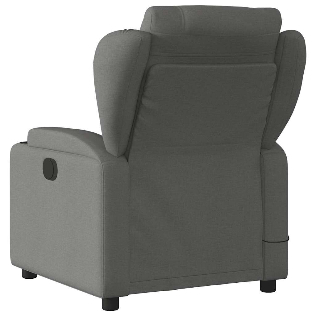 Massage Recliner Chair Dark Grey Fabric Price