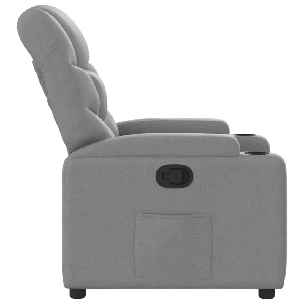 Recliner Chair Light Grey Fabric Price