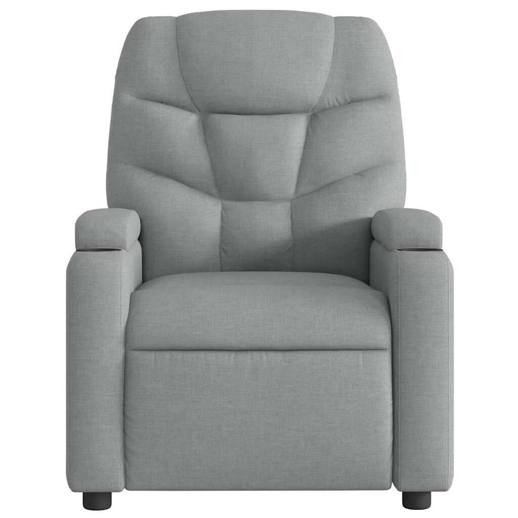 Massage Recliner Chair Light Grey Fabric Price