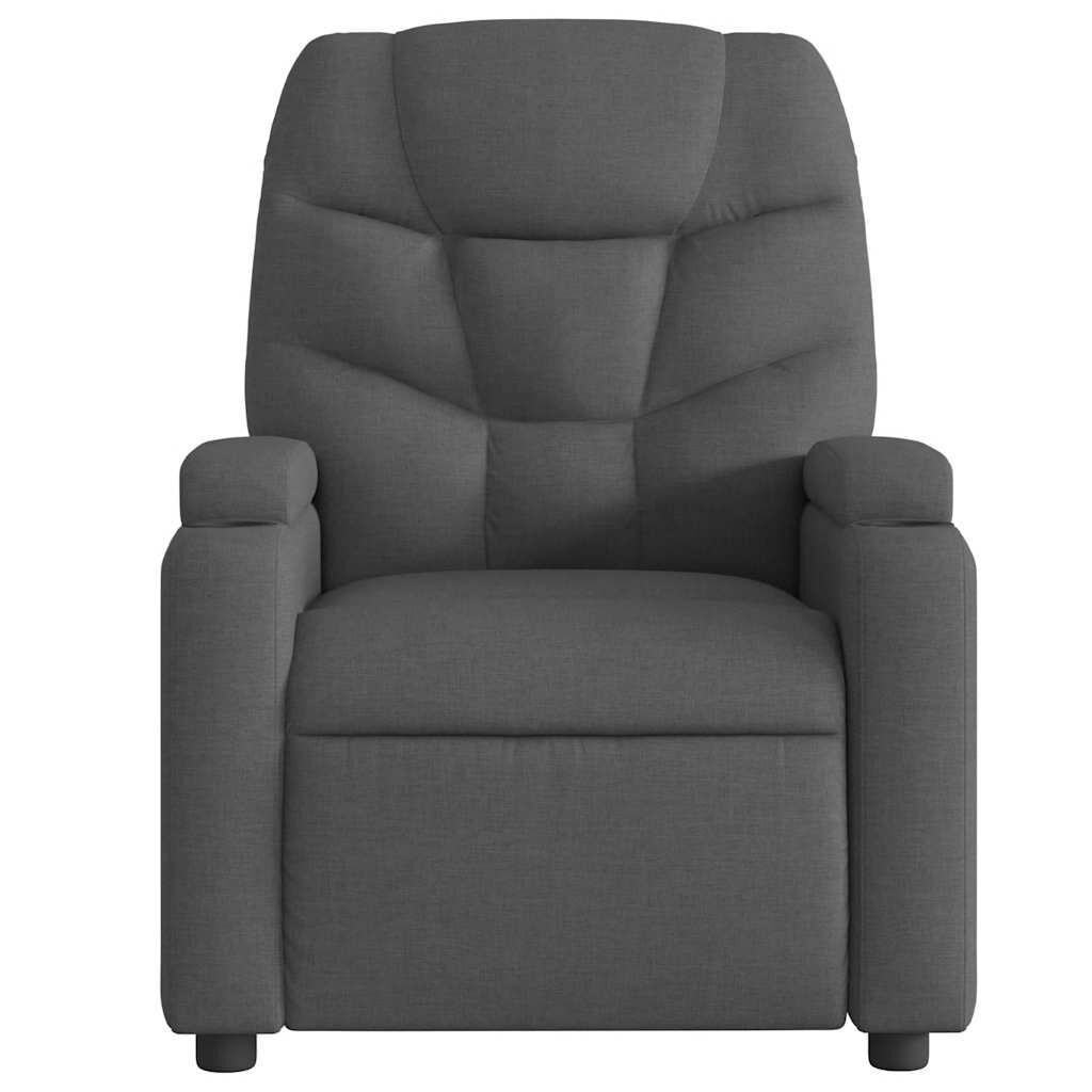 Massage Recliner Chair Dark Grey Fabric Price