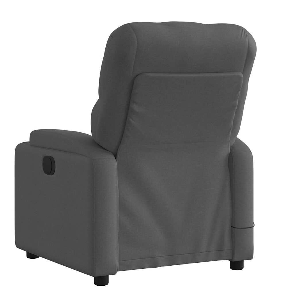 Massage Recliner Chair Dark Grey Fabric Price