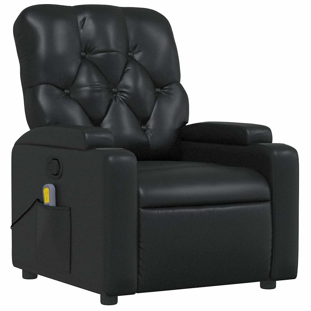 Massage Recliner Chair Black Faux Leather Price