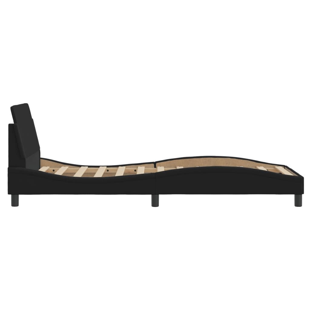 Bed Frame with Headboard without Mattress Black 90x190 cm Fabric Price