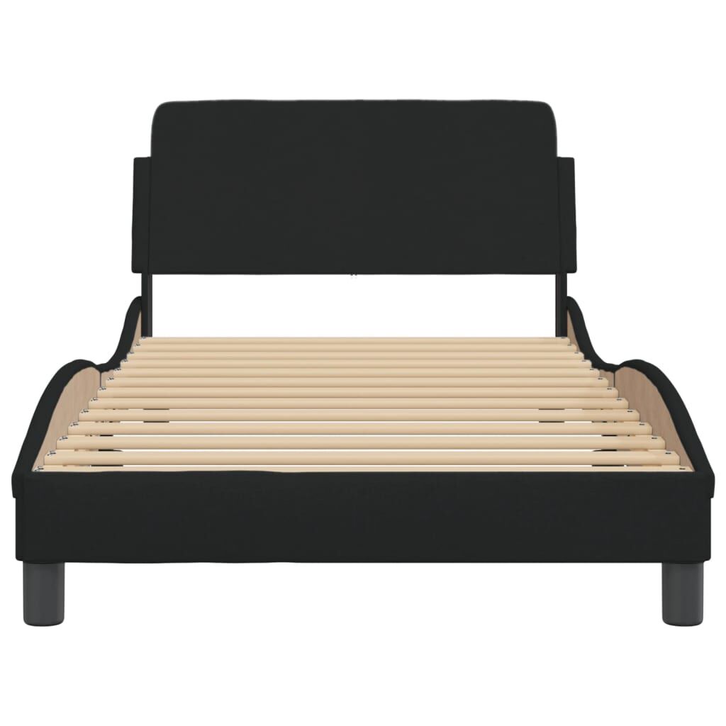 Bed Frame without Mattress Black 107x203 cm King Single Fabric Price