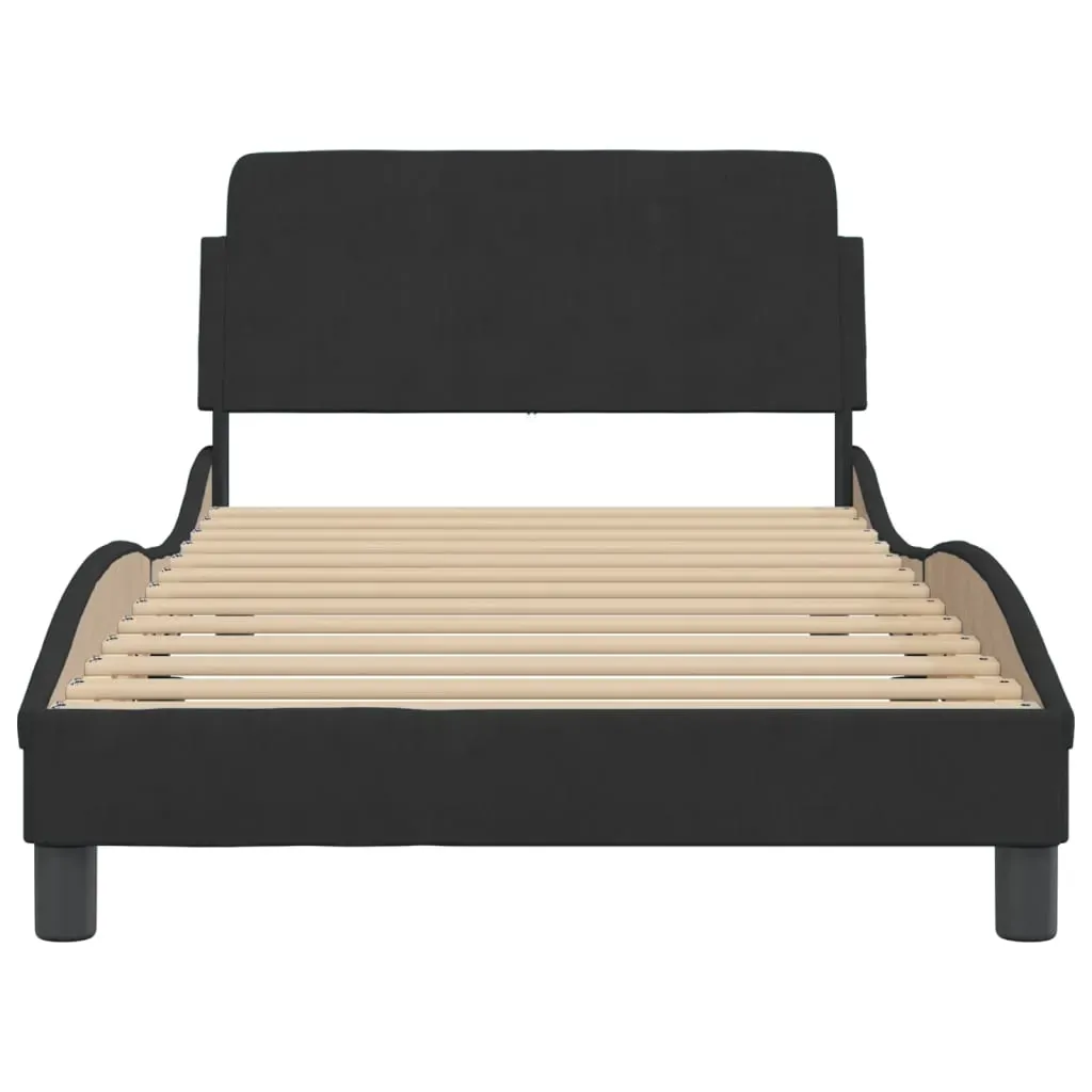 Bed Frame "Dover" Black 107x203 cm King Single Velvet Price
