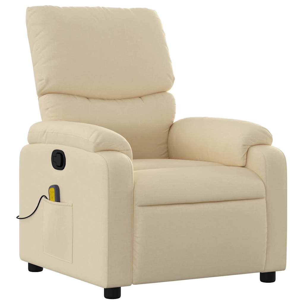 Massage Recliner Chair Cream Fabric Price