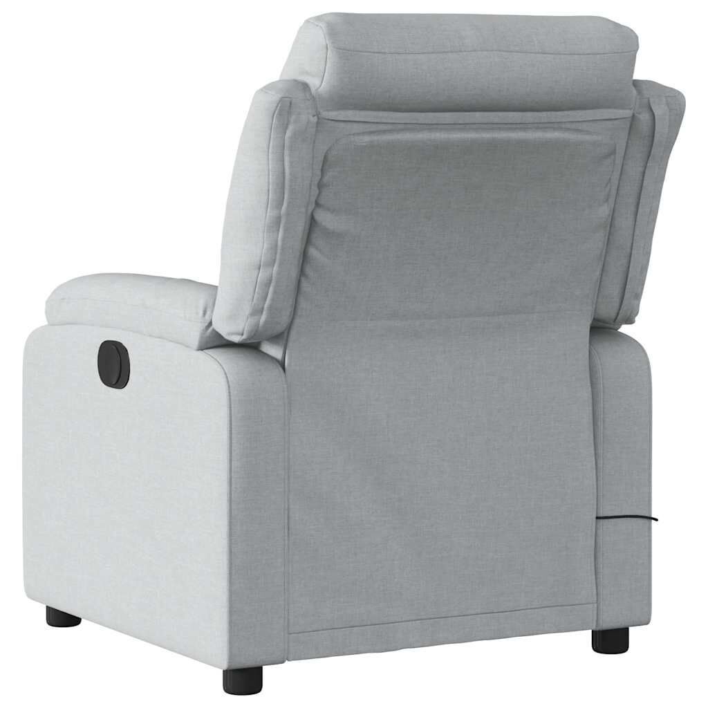 Massage Recliner Chair Light Grey Fabric Price