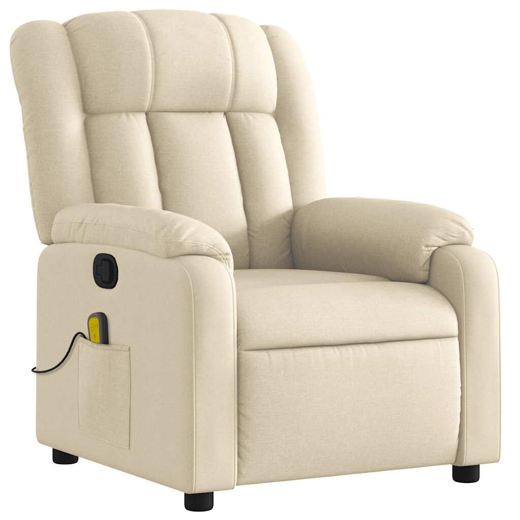 Massage Recliner Chair Cream Fabric Price