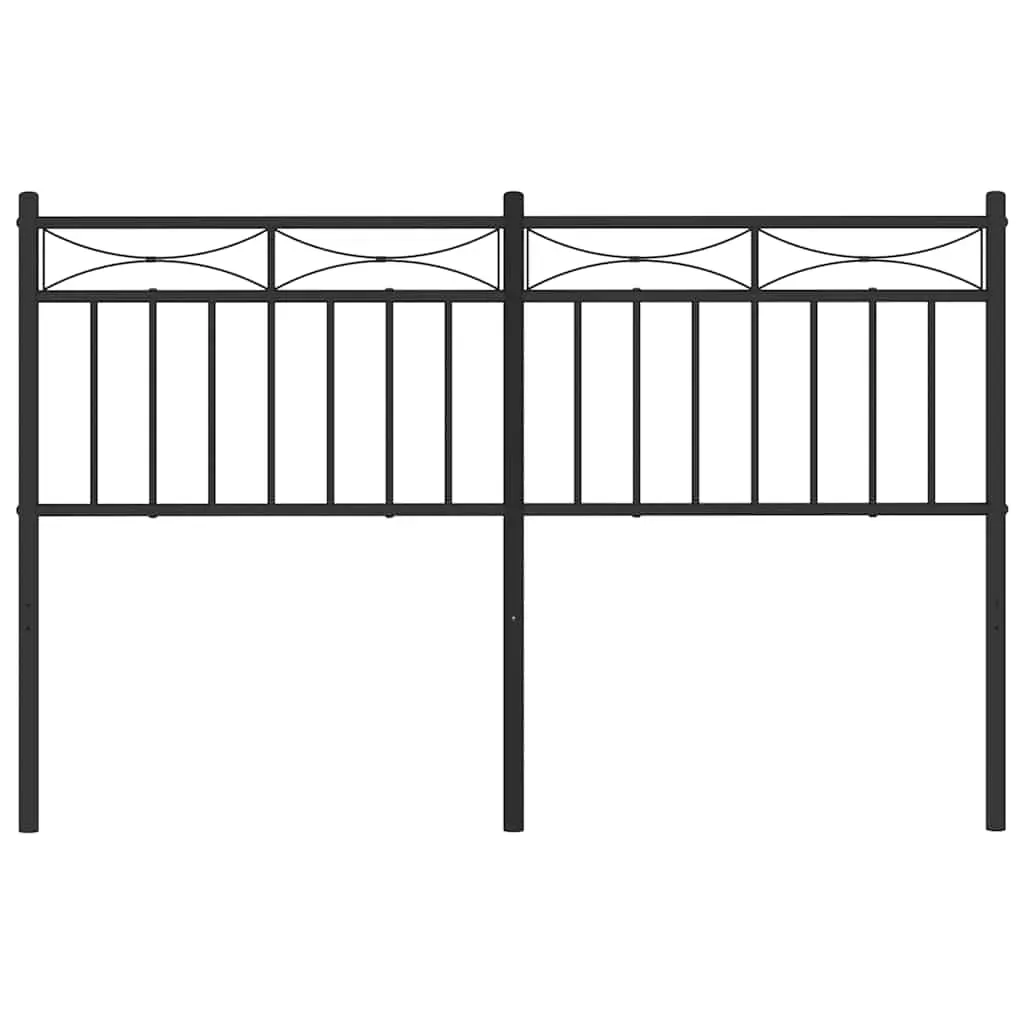 Metal Headboard Black 137 cm Double Price