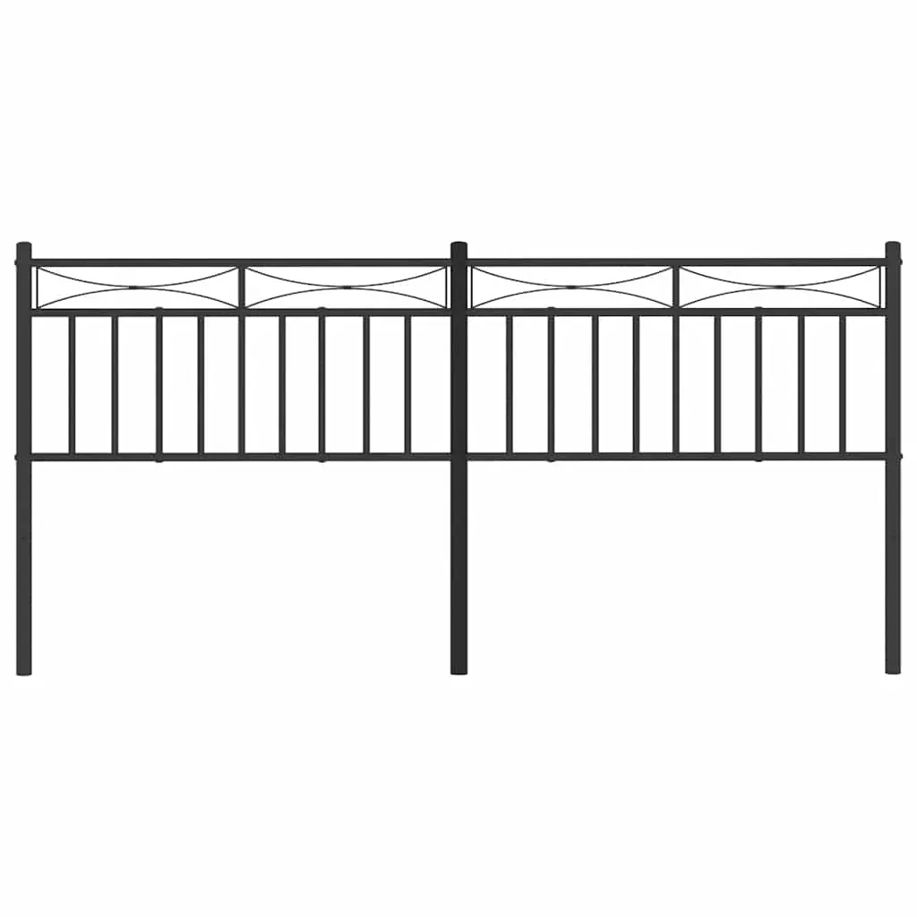 Metal Headboard Black 183 cm King Price