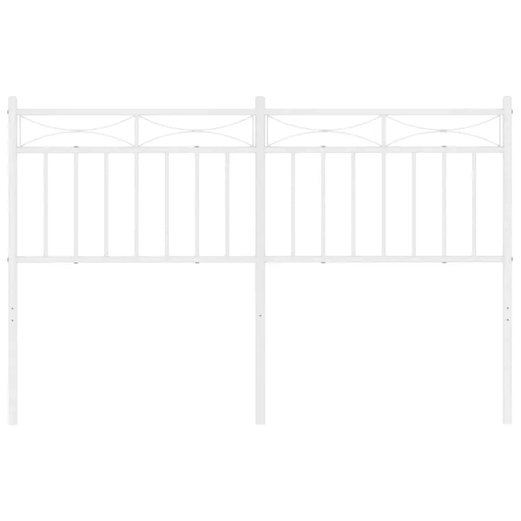 Metal Headboard White 137 cm Double Price