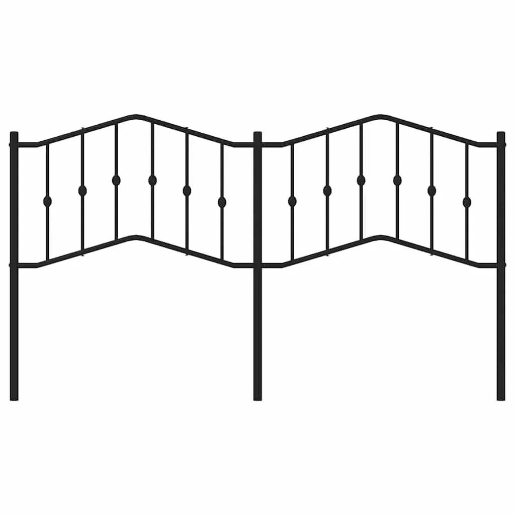 Metal Headboard Black 183 cm King Price