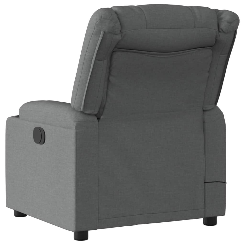 Massage Recliner Chair Dark Grey Fabric Price