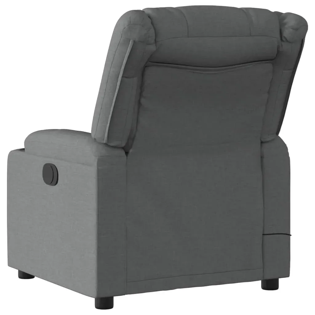 Massage Recliner Chair Dark Grey Fabric Price