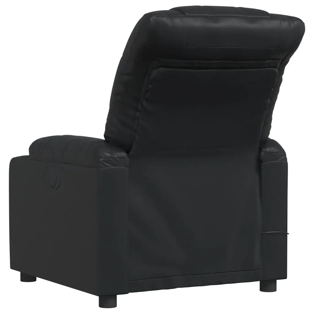 Massage Recliner Chair Black Faux Leather Price