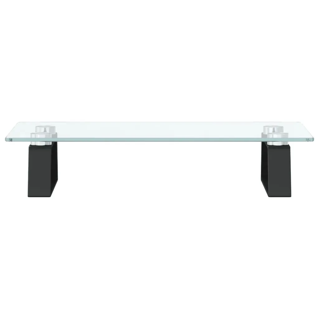 Monitor Stand Black 40x20x8 cm Tempered Glass and Metal Price