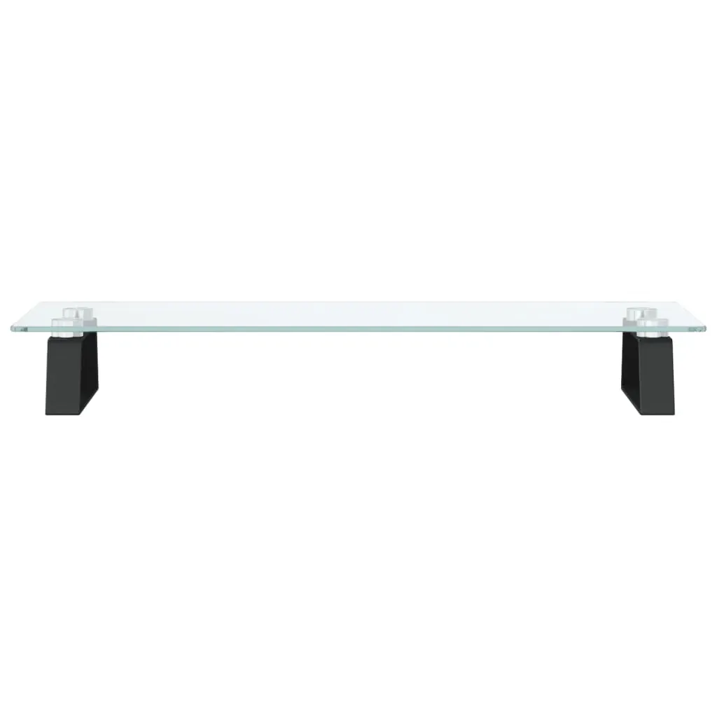 Monitor Stand Black 60x20x8 cm Tempered Glass and Metal Price