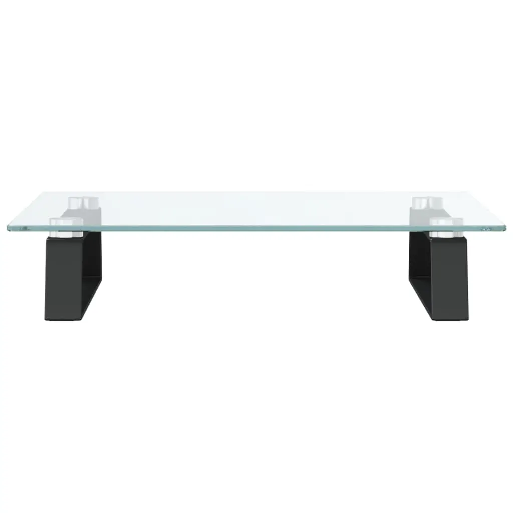 Monitor Stand Black 40x35x8 cm Tempered Glass and Metal Price