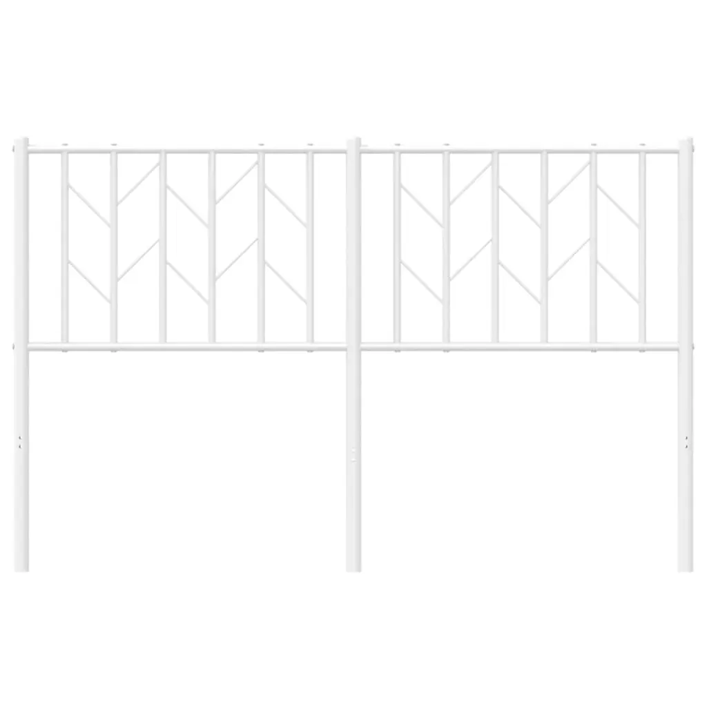 Metal Headboard White 137 cm Double Price