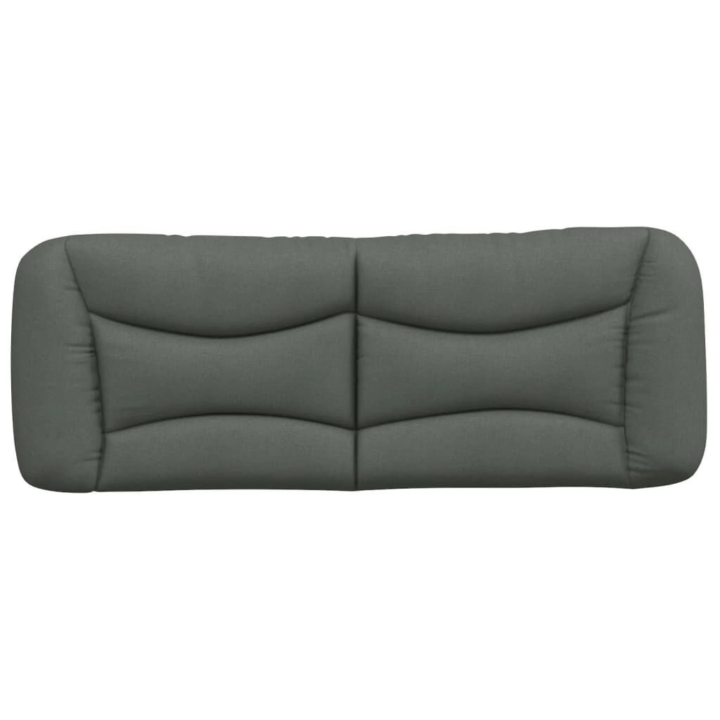 Headboard Cushion Dark Grey 137 cm Double Fabric Price