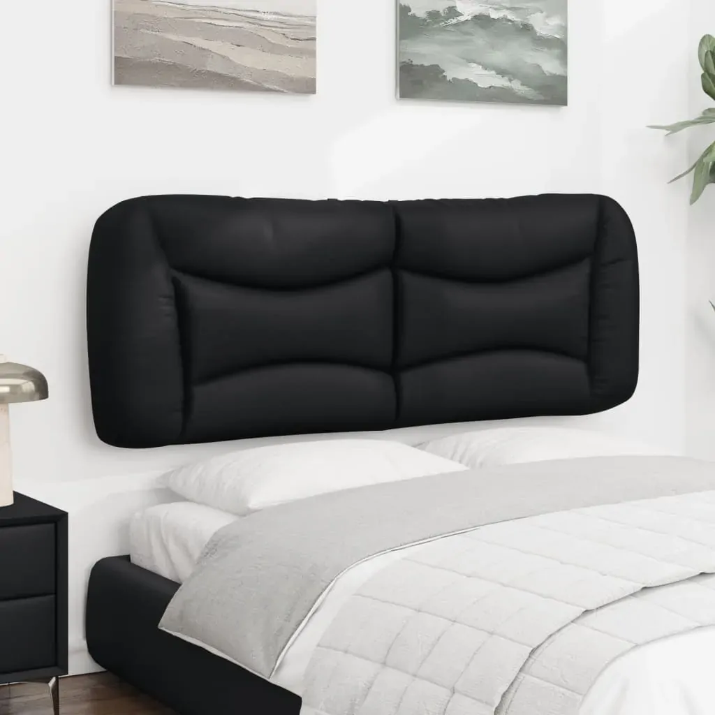 Headboard Cushion "Hvar" Black 137 cm Double Faux Leather Price