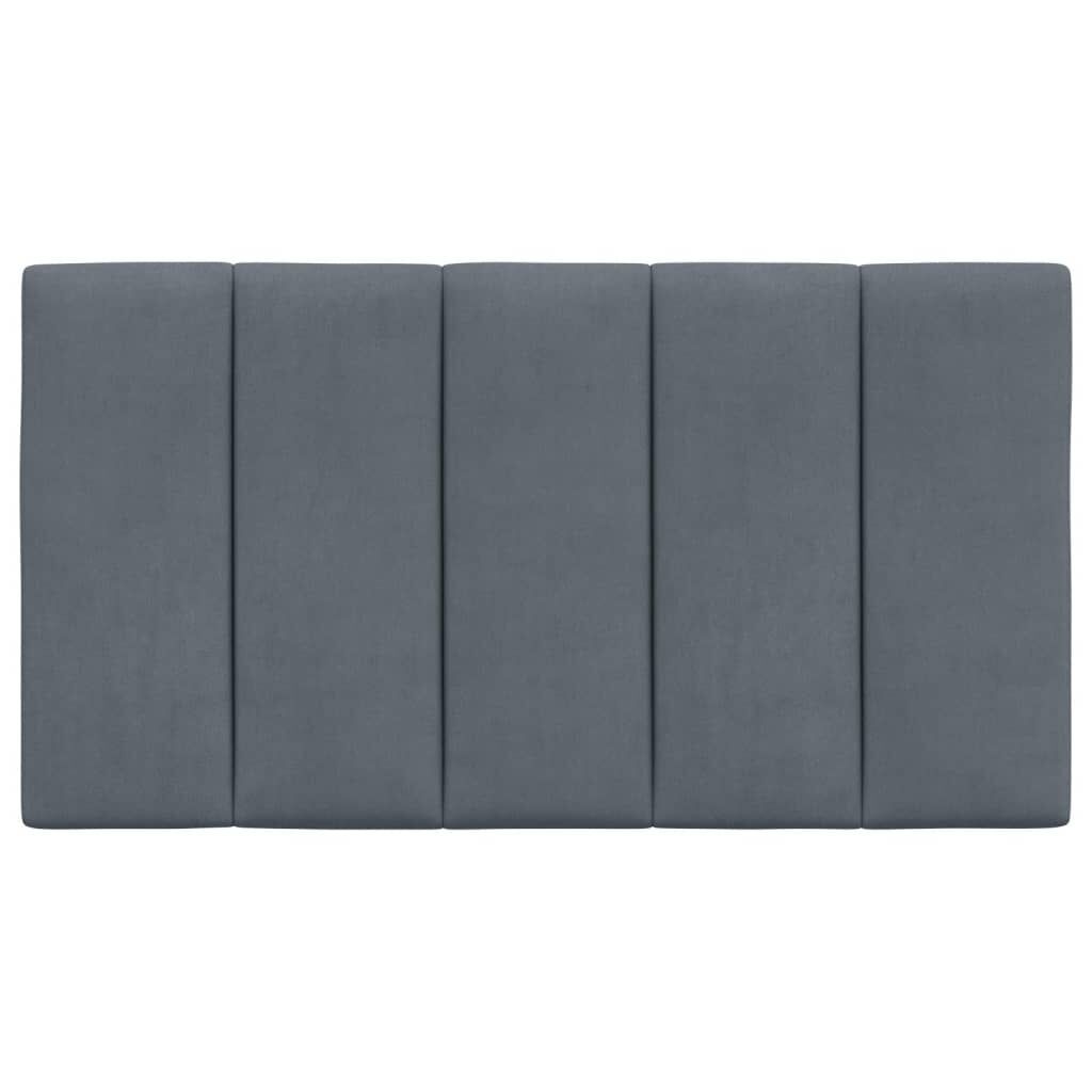 Headboard Cushion Dark Grey 90 cm Velvet Price