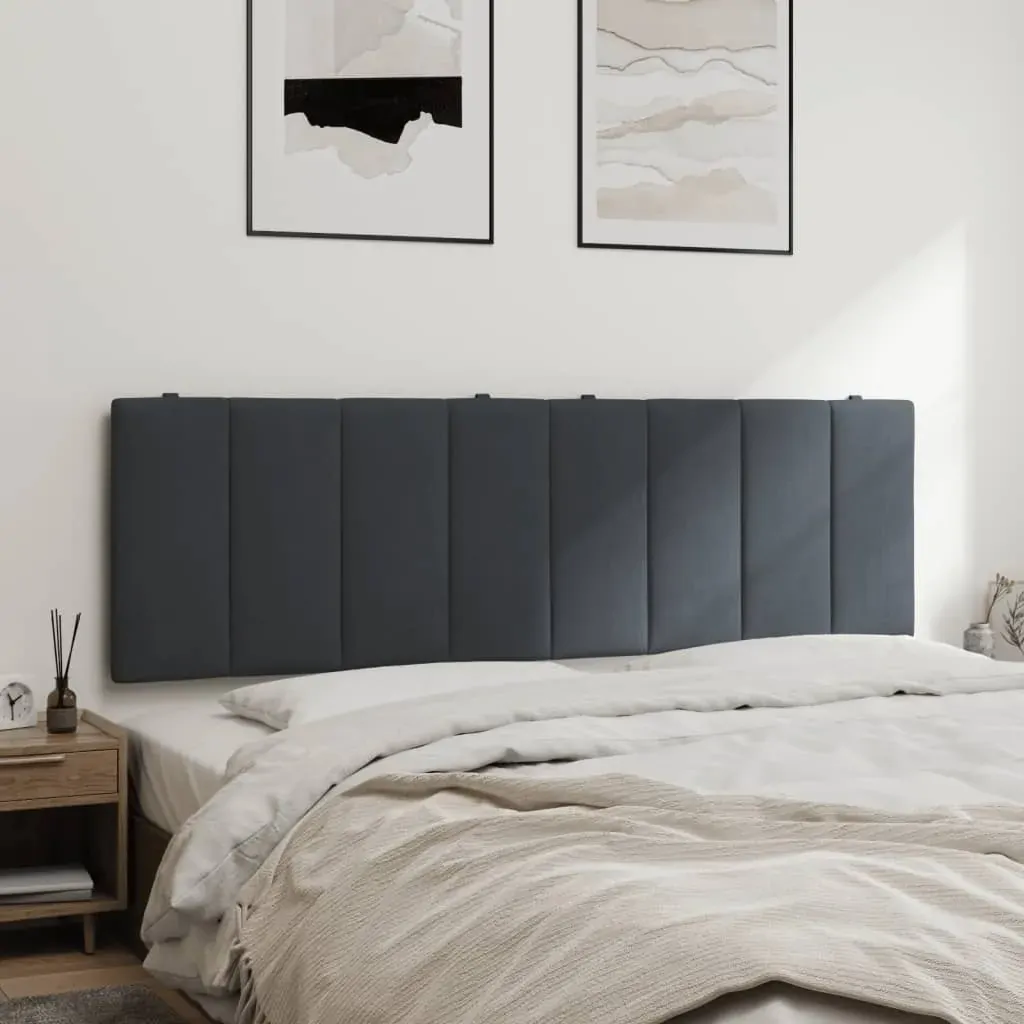 Headboard Cushion "Hanko" Dark Grey 152 cm Queen Velvet Price