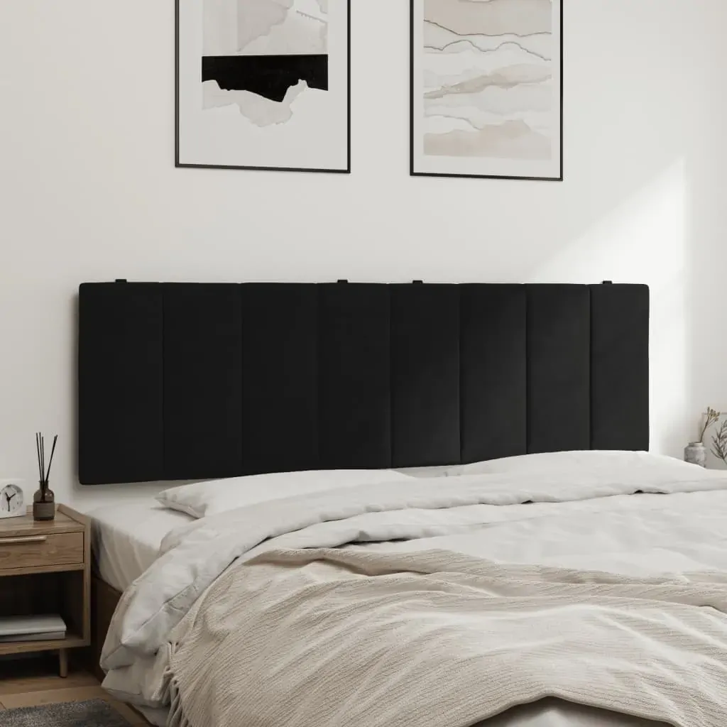 Headboard Cushion "Hanko" Black 152 cm Queen Velvet Price