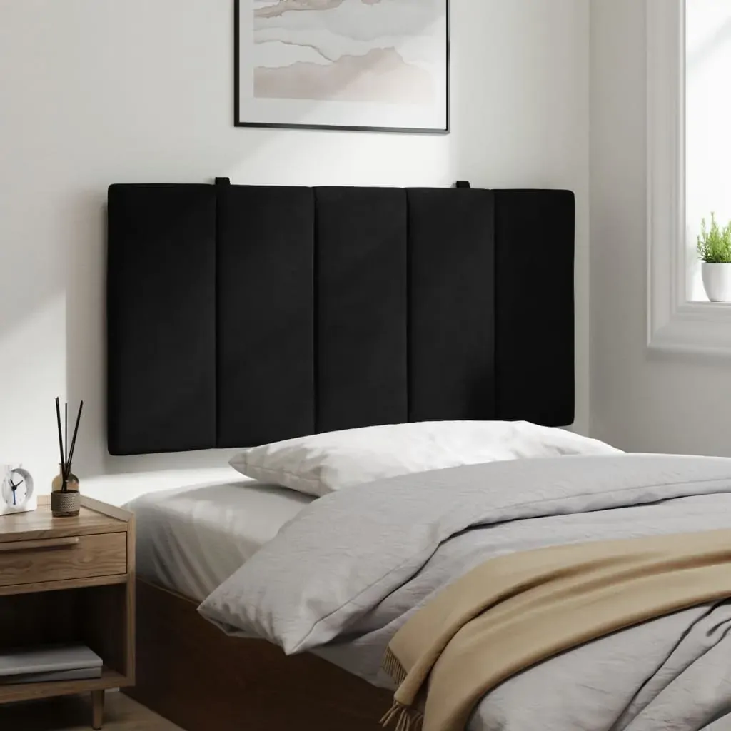 Headboard Cushion "Hanko" Black 107 cm King Single Velvet Price