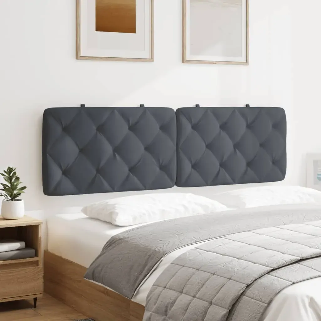 Headboard Cushion Dark Grey 152 cm Queen Velvet Price