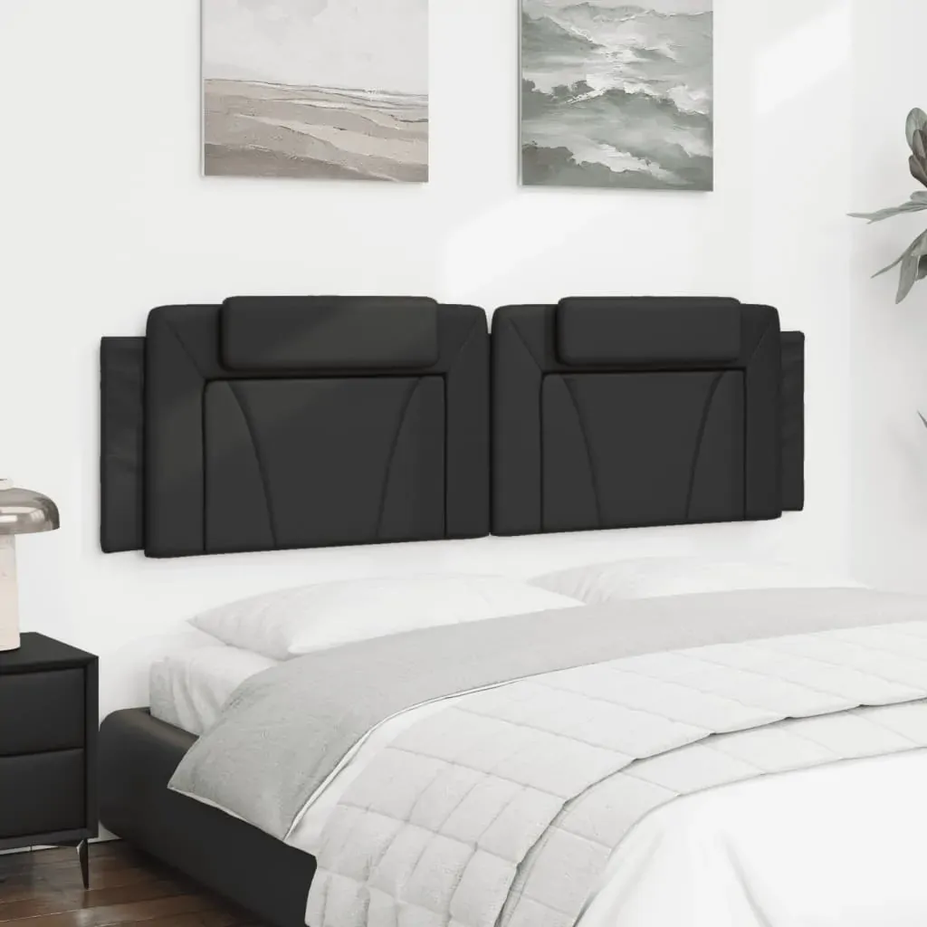 Headboard Cushion "Viana" Black 180 cm Faux Leather Price